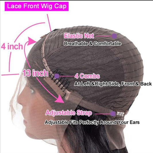 average wig cap with 4 combs and 2 adjustable straps