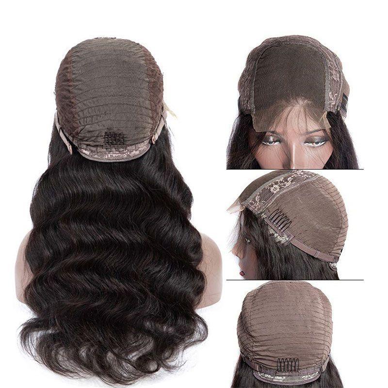Multi-angle display of the 4x4 lace closure wig
