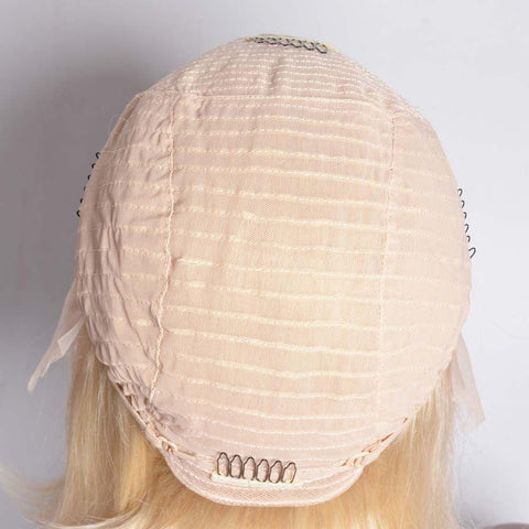 613 Blonde Short Bob Wig 13x4 Lace Front wig Brazilian Human Hair Transparent Lace with Natural Hairline