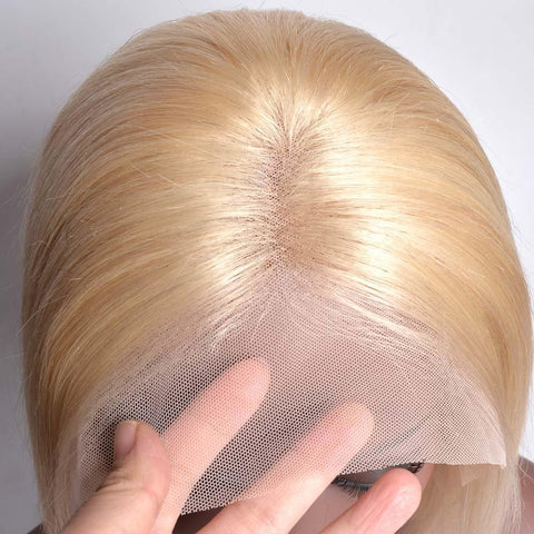 Peruvian Straight 613 Blonde Bob Wig 13x4 Lace Front Wig Human Hair