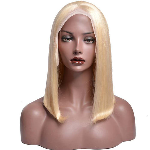 Peruvian Straight 613 Blonde Bob Wig 13x4 Lace Front Wig Human Hair