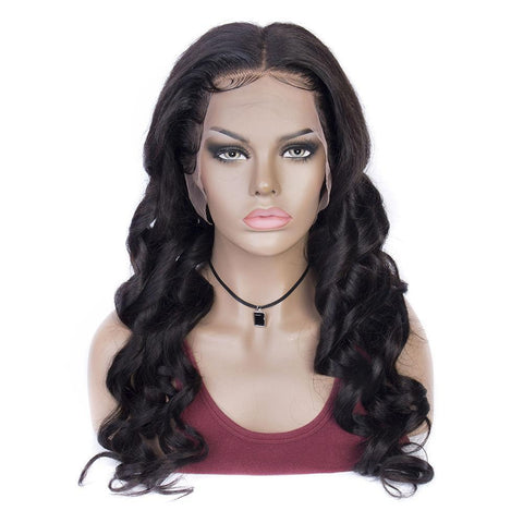 13x4 lace front wig loose wave with natural baby hair 