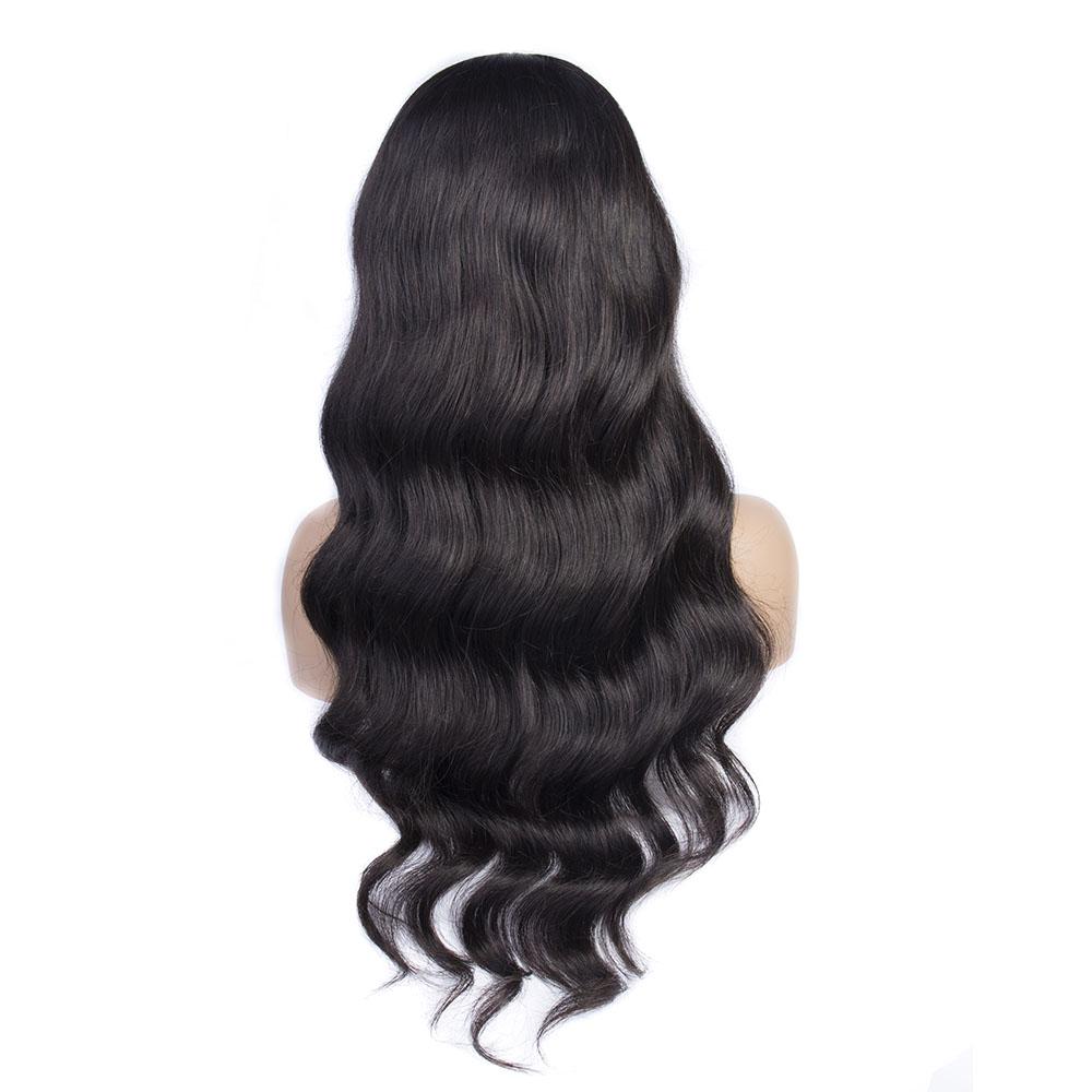 Show the effect behind of the body wave lace front wig 