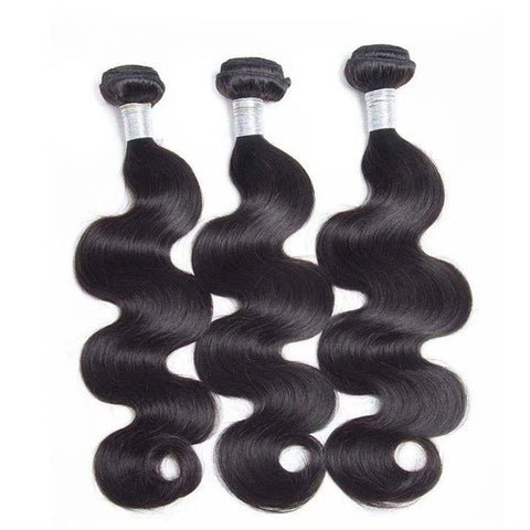 3 Bundles Natural Black Body Wave Brazilian Virgin Hair 10-28 inch 3 Pieces Pack