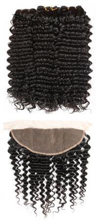 Peruvian Human Virgin Hair 13x4 Curly Wave Lace Frontal