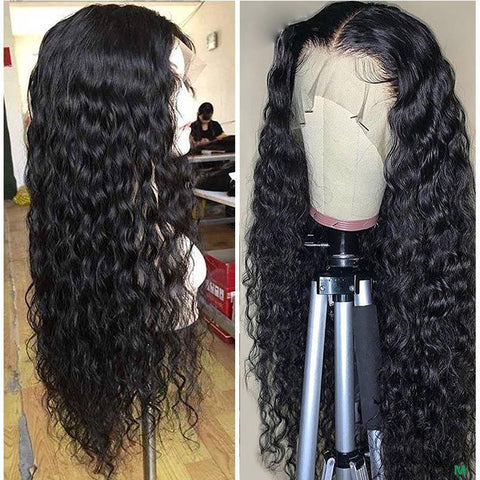 Water Wave 13x4 Lace Front Wigs Pre Plucked Baby Hair 150% Density