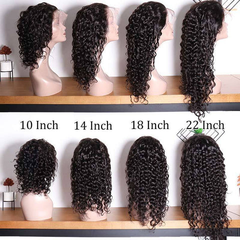 13x4 Lace front Wigs Water Wave 150% Hair Density Brazilian Human Remy Hair