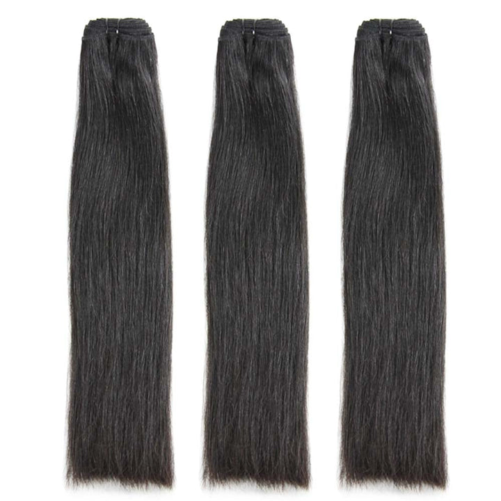 Super Double Drawn Human Hair Bundles Brazilian Straight Virgin Hair Natural Color Hair - Lemoda Hair
