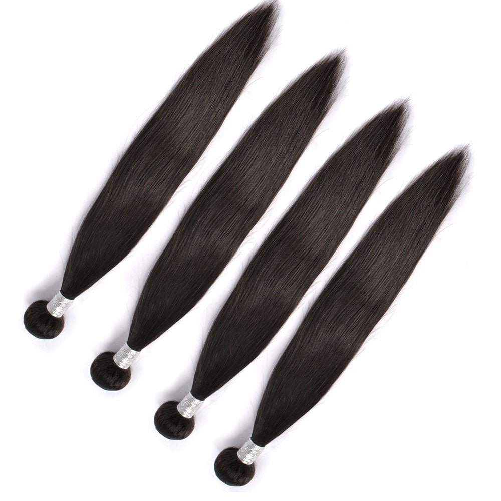 Unprocessed Human Virgin Hair Indian Straight Hair Extension 4 Bundles - Lemoda Hair