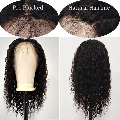 water wave baby hair with pre plucked natural hairline