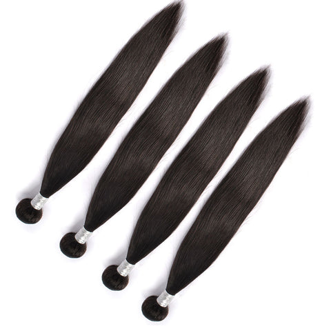 Unprocessed Human Virgin Hair Indian Straight Hair Extension 4 Bundles